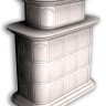 Печь-камин ПРОВАНС центральный двухъярусный (цвет изразцов белый/ваниль) КИМРпечь     